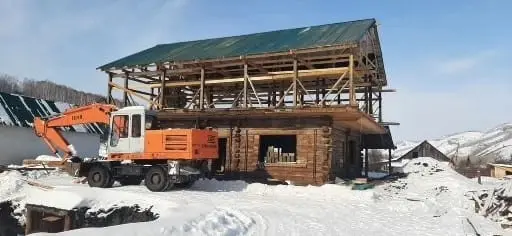 Зимняя стройка: процесс работ